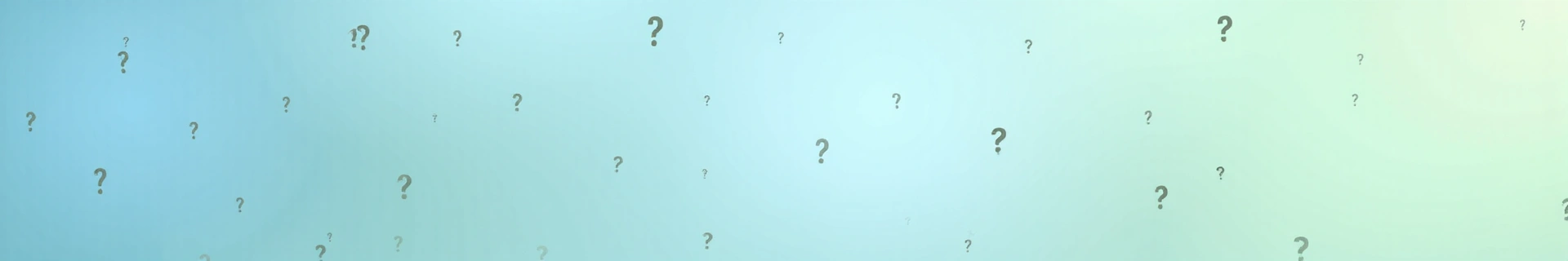 Abstract background with question marks representing frequently asked questions